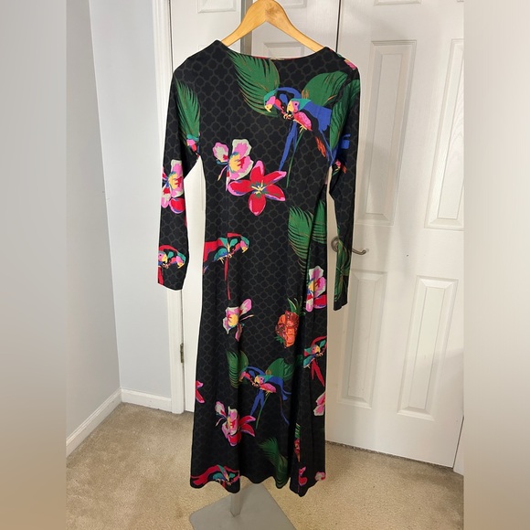 Soft Surroundings Wear Anywhere Tropical Paradise Faux Wrap Maxi Dress Small P - Picture 6 of 10